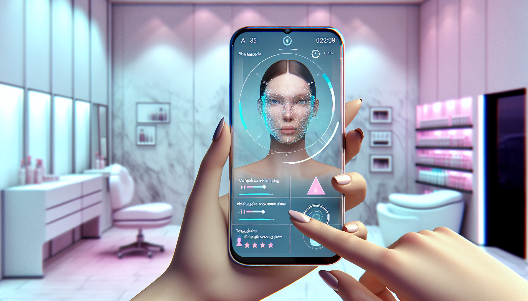 AI肌診断技術とスマートフォンアプリによる革新的なスキンケア分析システム